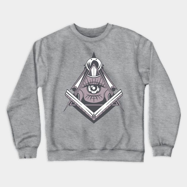 Egyptian Hieroglyphics Egyptology Gift, Egyptian Symbol FREEMASONRY Crewneck Sweatshirt by hugandmug